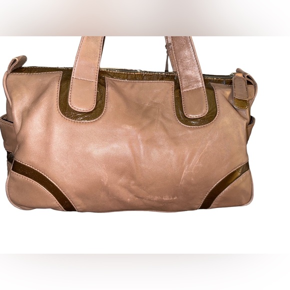 LOEWE RARE TAN LAMBSKIN LEATHER ANAGRAM BOSTON BAG WITH LUGGAGE TAG - Picture 2 of 16